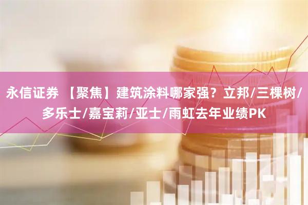 永信证券 【聚焦】建筑涂料哪家强？立邦/三棵树/多乐士/嘉宝莉/亚士/雨虹去年业绩PK