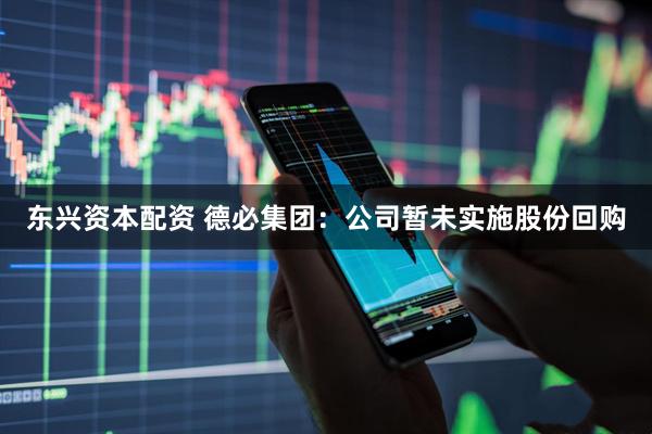 东兴资本配资 德必集团：公司暂未实施股份回购