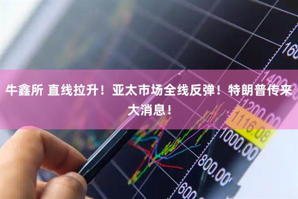 牛鑫所 直线拉升！亚太市场全线反弹！特朗普传来大消息！