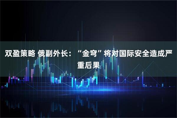 双盈策略 俄副外长：“金穹”将对国际安全造成严重后果