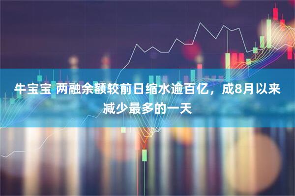 牛宝宝 两融余额较前日缩水逾百亿，成8月以来减少最多的一天