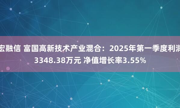宏融信 富国高新技术产业混合：2025年第一季度利润3348.38万元 净值增长率3.55%
