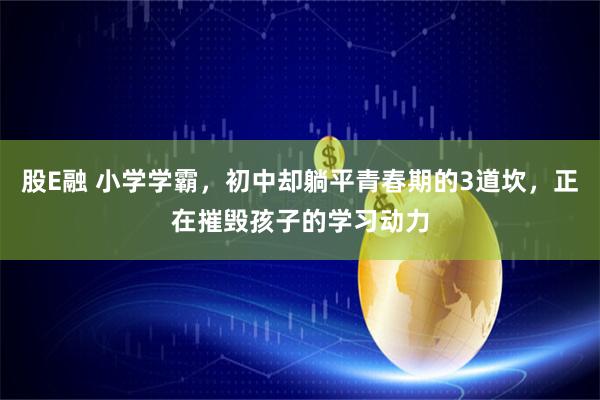 股E融 小学学霸,初中却躺平青春期的3道坎,正在摧毁孩子的学习动力